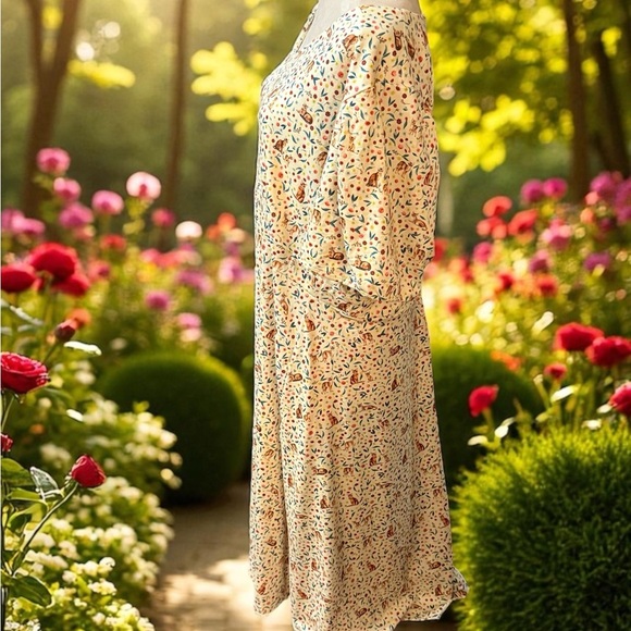 Chic Multicolor Print Midi Dress - Picture 2 of 6